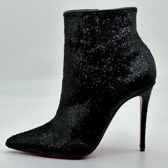 Christian Louboutin SO KATE BOOTY 100 Velours Papillon Ankle Boots Heels - Picture 5 of 16